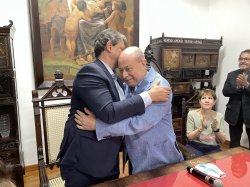 Ex-ministro da Infraestrutura Tarcísio Freitas visita a Santa Casa de Santos
